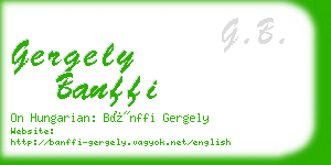 gergely banffi business card